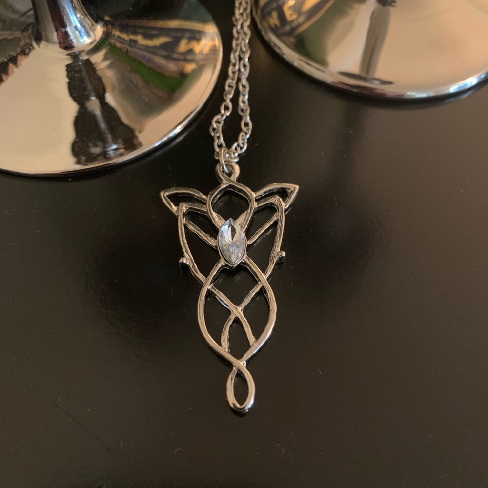 Silver Elven Lord Of The Rings Necklace